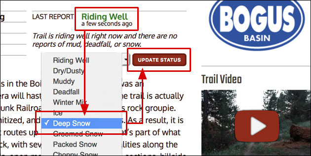 Update Boise Trail Report